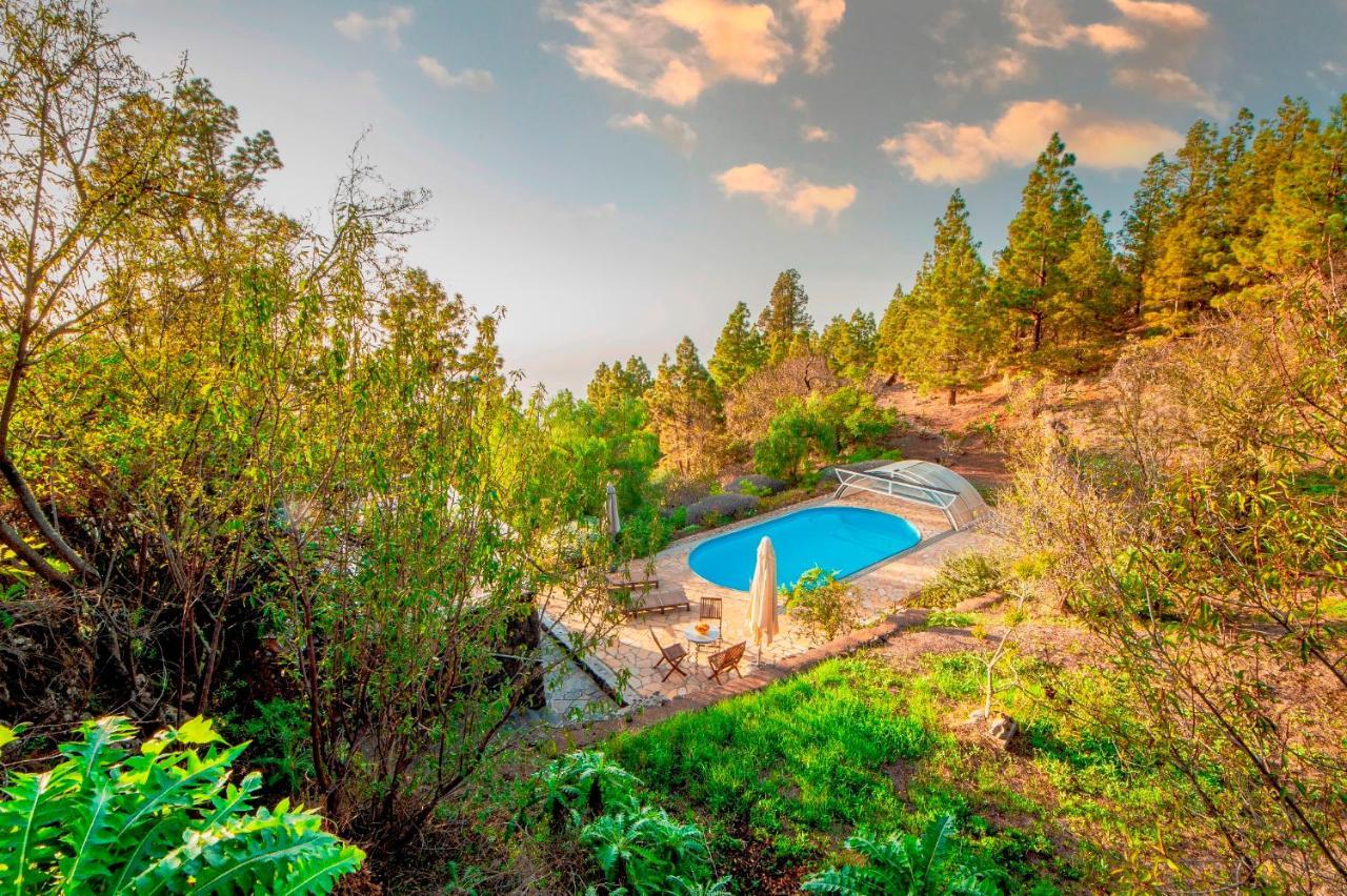 Feriendomizil Finca Tijarafe Mit Beheiztem, Abdeckbarem Pool Екстер'єр фото