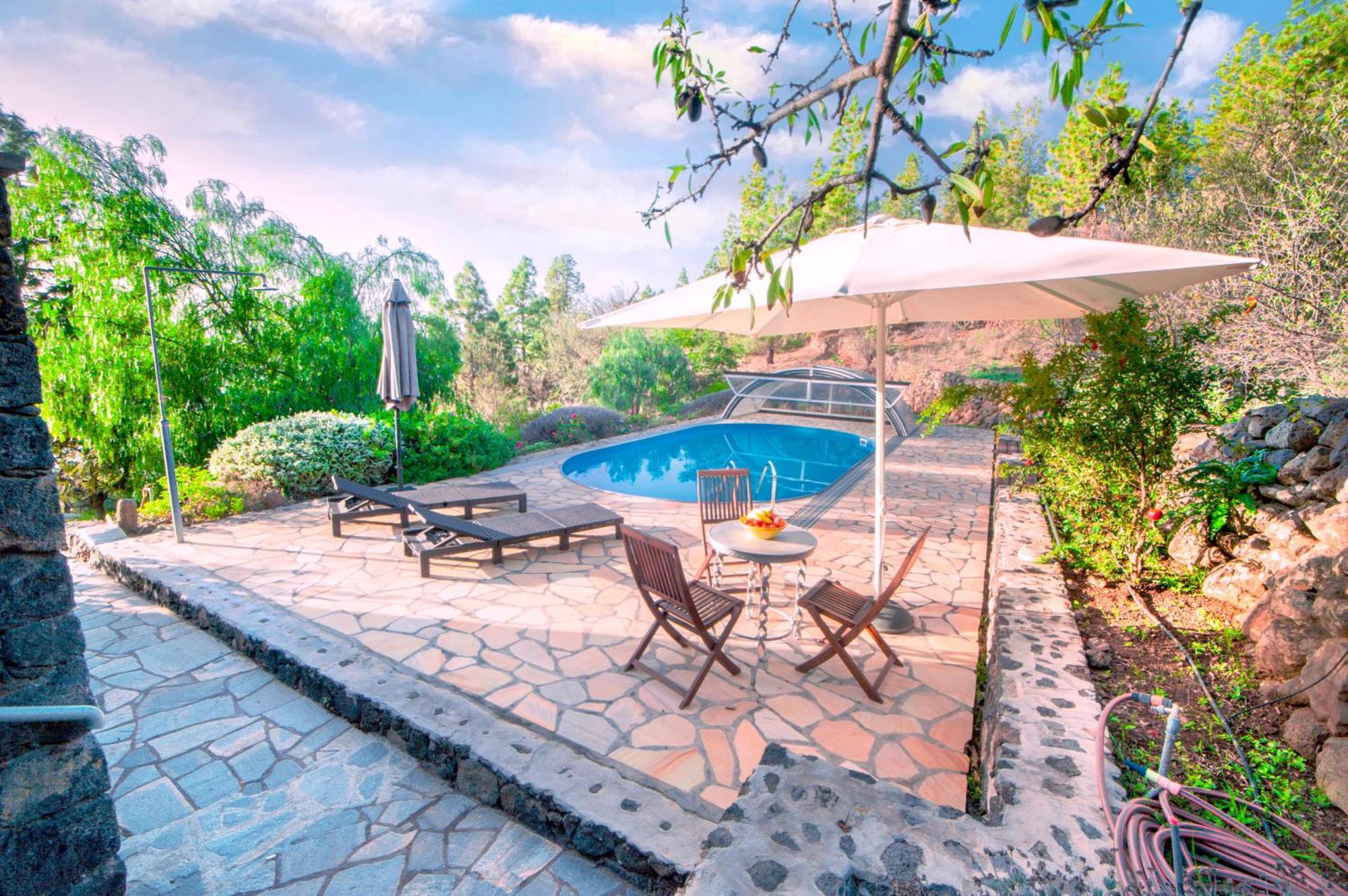 Feriendomizil Finca Tijarafe Mit Beheiztem, Abdeckbarem Pool Екстер'єр фото
